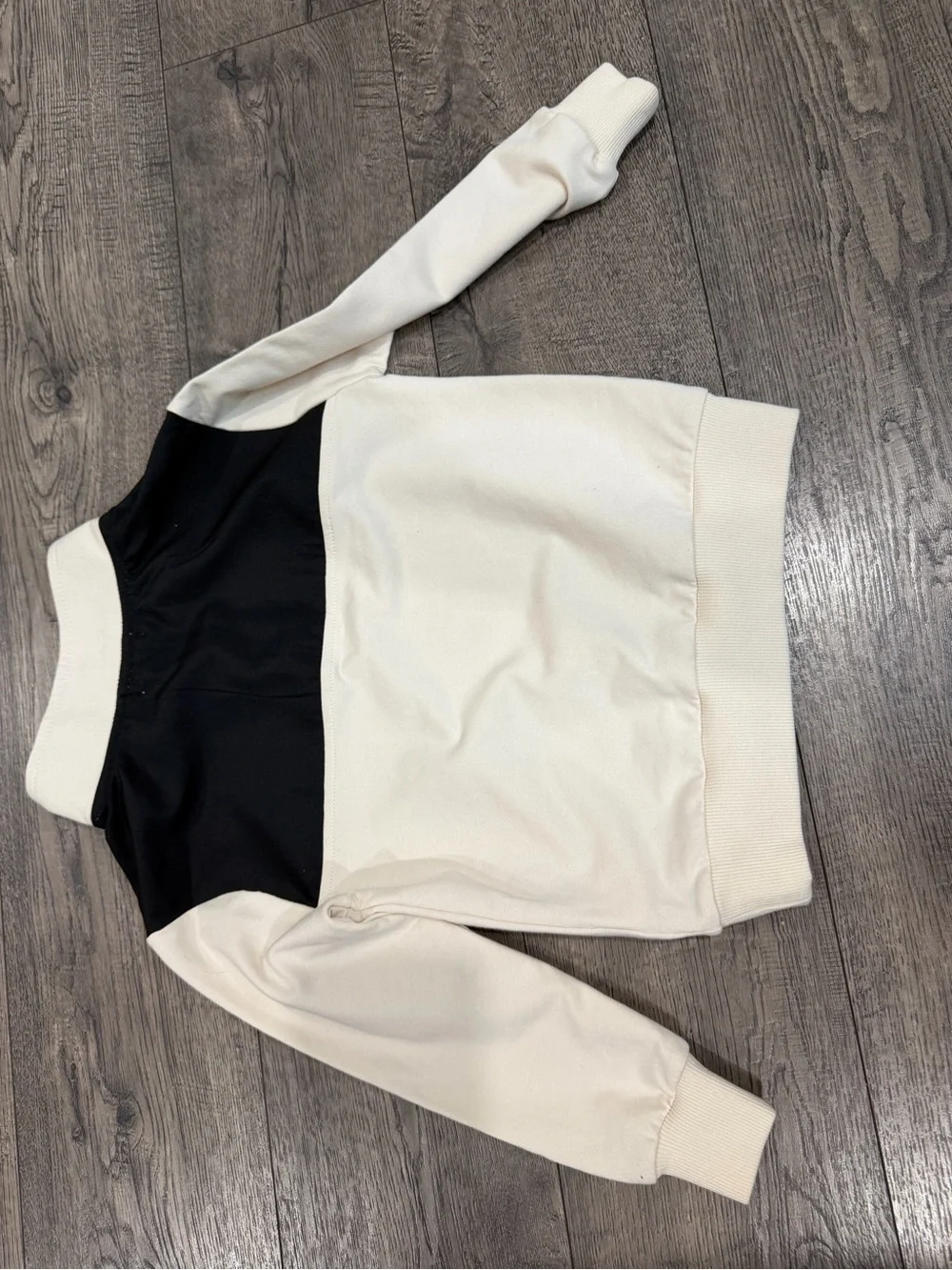 Kids Two-Tone Ivory and Black Pullover Sweater